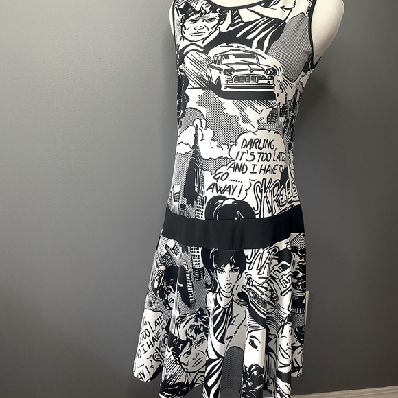 COMIC print spandex dress - Picture 3 of 9